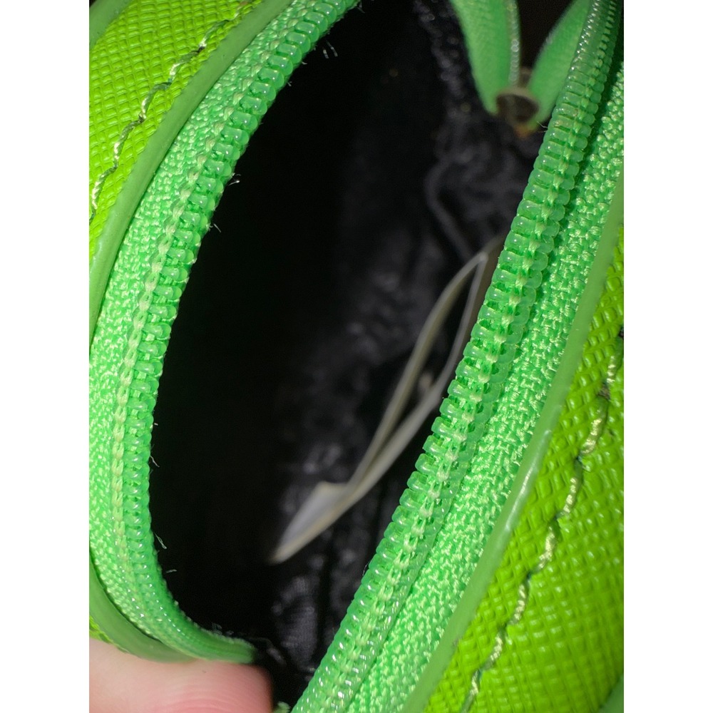 Kate Spade New York Watermelon Coin Purse Saffiano Leather Round Zip Pouch Green - Picture 4 of 7